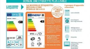 Appareils électroménagers: Nouvelle étiquette énergie à compter du 1er mars 2021