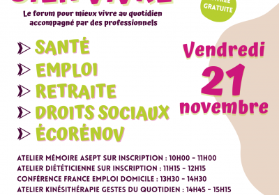 Forum Bien être Sainte-Soulle (17) 21 novembre 2025